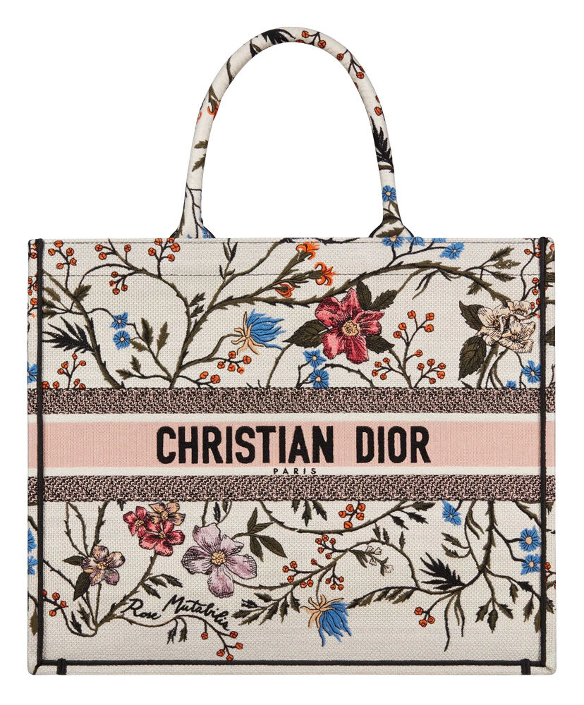 Christian Dior Cannage Embroidered Velvet Dior Book Tote White